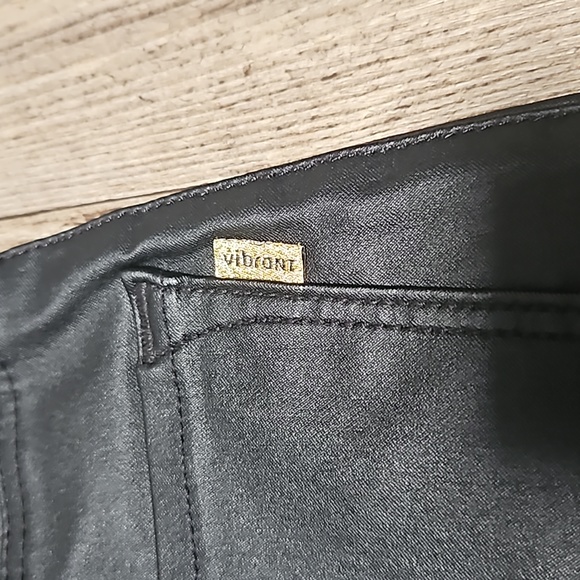 Vibrant Miu Wardrobe Essential Coated Black Skinny Jeans - Picture 10 of 12